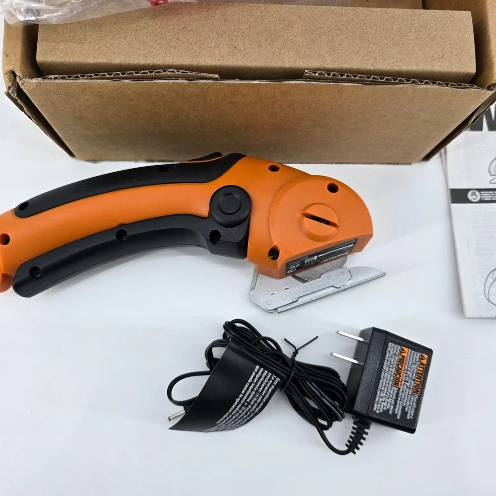Worx ZipSnip Cordless Electric Scissors 4V Rotary Cutter Orange WX081L.1 NEW